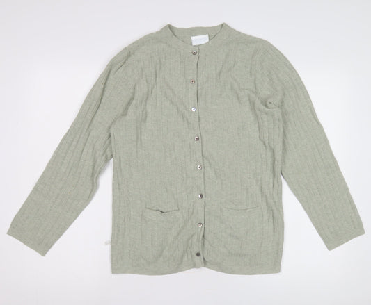 Womens UK Size L Cotswold Collections Green Cardigan Jumper