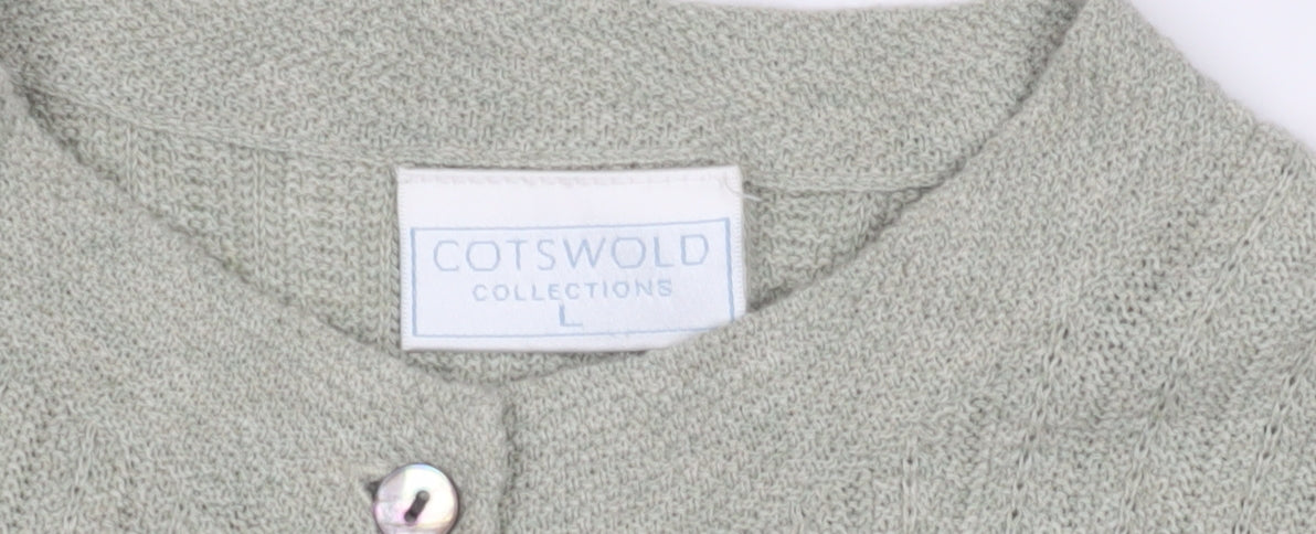 Womens UK Size L Cotswold Collections Green Cardigan Jumper