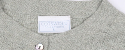 Womens UK Size L Cotswold Collections Green Cardigan Jumper