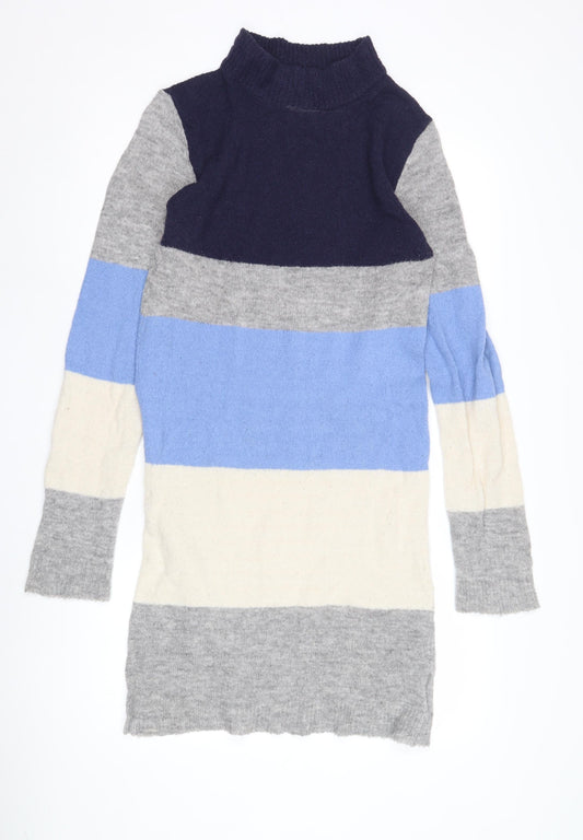 Brave Soul Women's Multicoloured High Neck Knit Dress