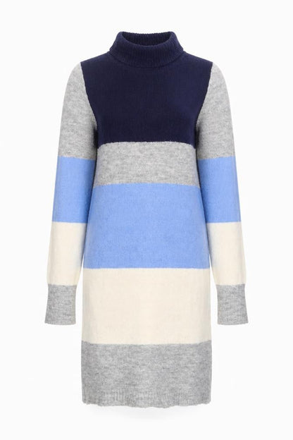 Brave Soul Women's Multicoloured High Neck Knit Dress