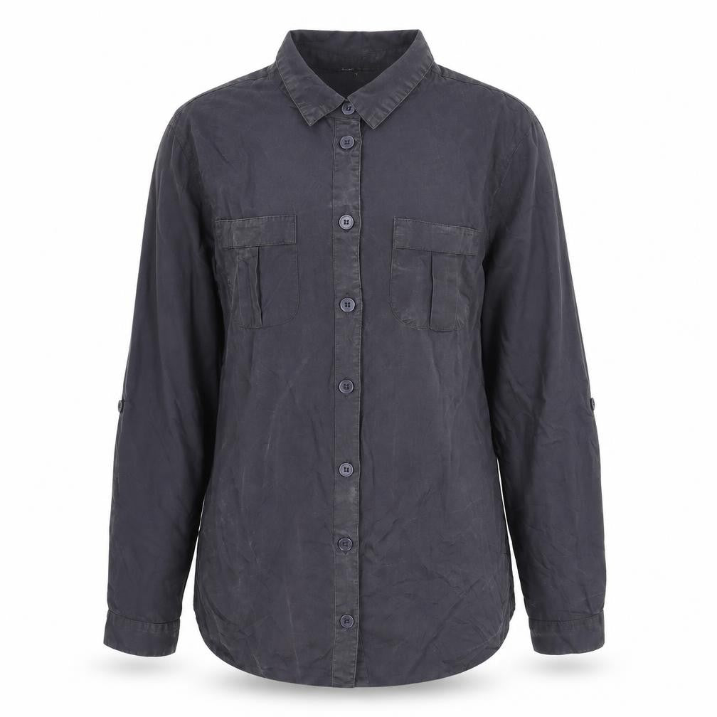 Womens UK Size 10 Lipsy Grey Basic Button-Up