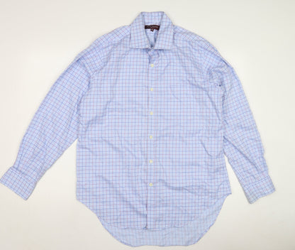 Mens UK Collar Size 16 Brook Taverner Smart Blue  Dress Shirt