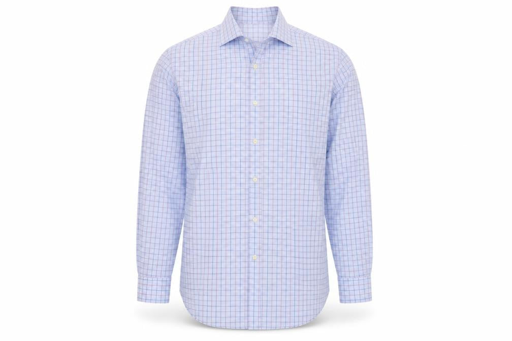 Mens UK Collar Size 16 Brook Taverner Smart Blue  Dress Shirt