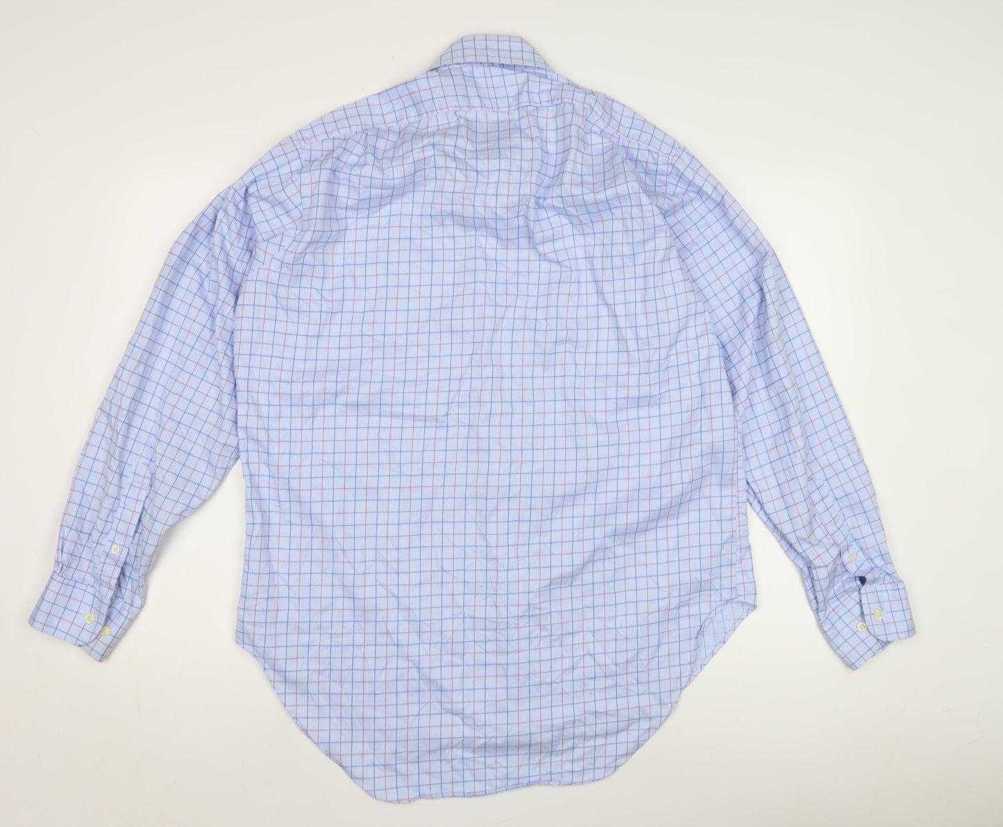 Mens UK Collar Size 16 Brook Taverner Smart Blue  Dress Shirt