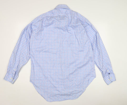 Mens UK Collar Size 16 Brook Taverner Smart Blue  Dress Shirt