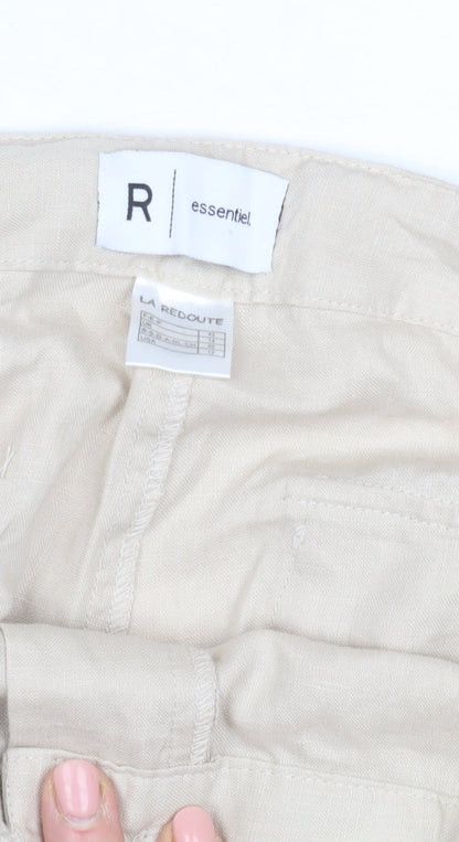 Womens UK Size 14 La Redoute Relaxed Fit Casual Beige Trousers