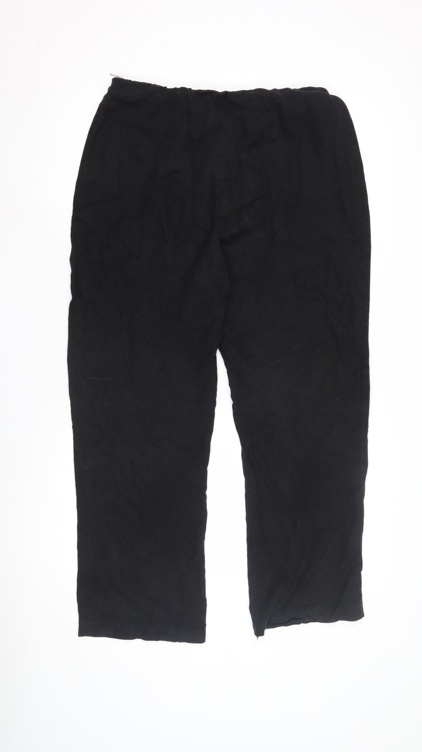 Autonomy Women's Black Linen Trousers Size 12
