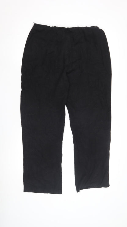 Autonomy Women's Black Linen Trousers Size 12