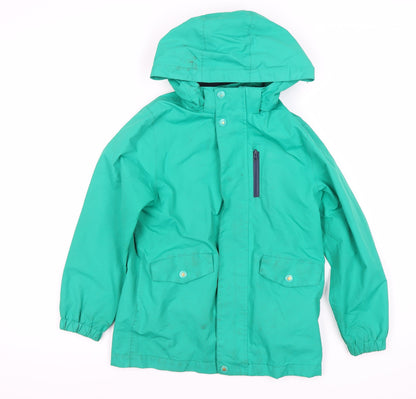 Mountain Warehouse Boys Green Parka Jacket 7-8 Years Waterproof