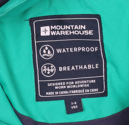 Mountain Warehouse Boys Green Parka Jacket 7-8 Years Waterproof