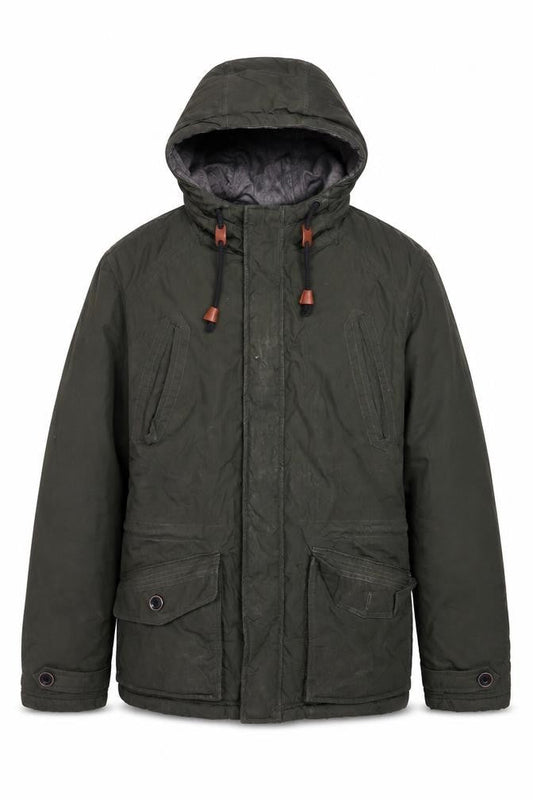 Mens UK Size L JACK & JONES Green Parka Coat