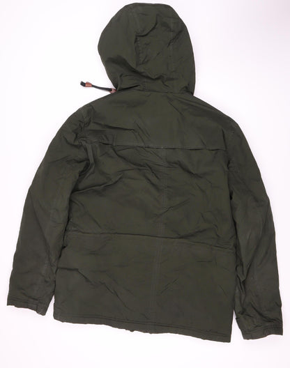 Mens UK Size L JACK & JONES Green Parka Coat