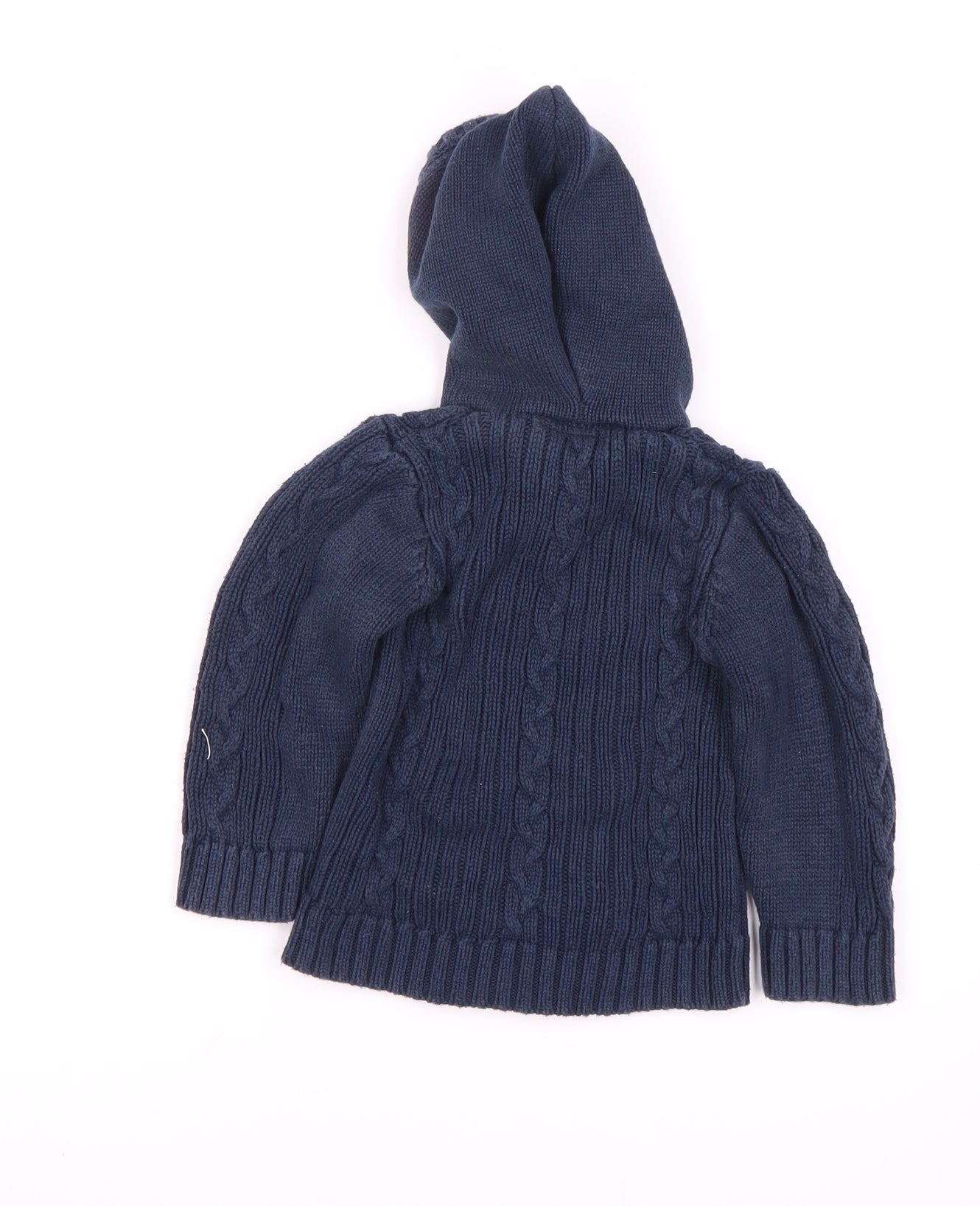JoJo Maman Bébé Unisex Baby Blue Hooded Cardigan 12-18M