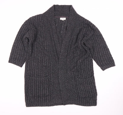 Womens UK Size 8 Fat Face Grey Cardigan Jumper