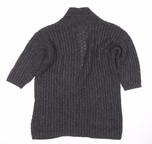 Womens UK Size 8 Fat Face Grey Cardigan Jumper