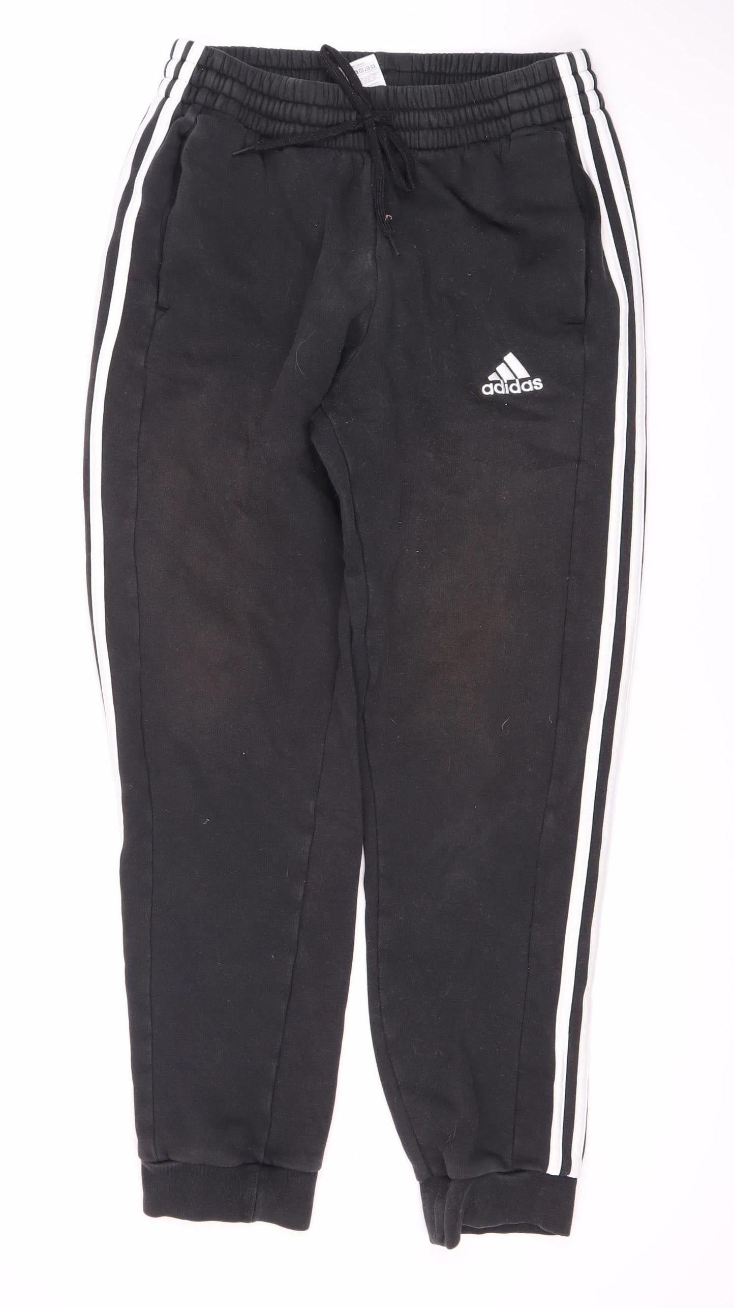 Adidas Men's Black Joggers - Medium, Sports Fleece