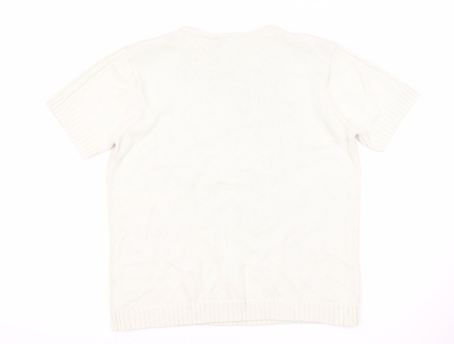 Womens UK Size M Jumper White Pullover Jumper