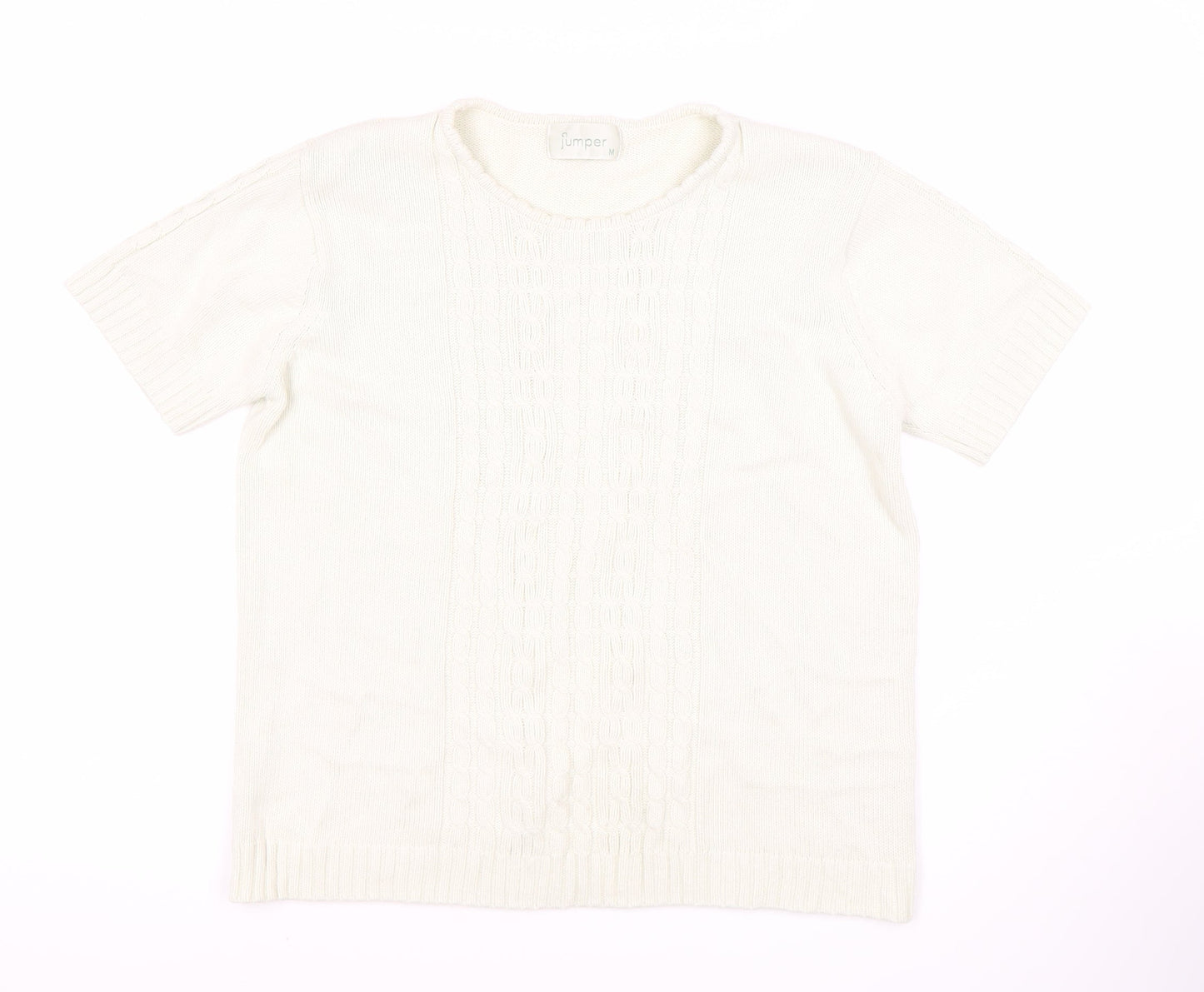 Womens UK Size M Jumper White Pullover Jumper