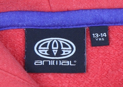 Animal Girls Red Pullover Hoodie 13-14 Years