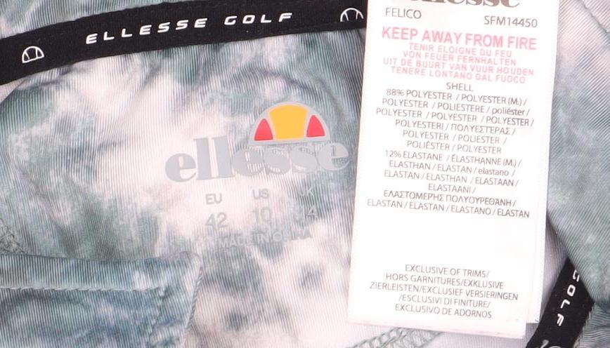 Womens UK Size 14 ellesse Blue Basic Polo