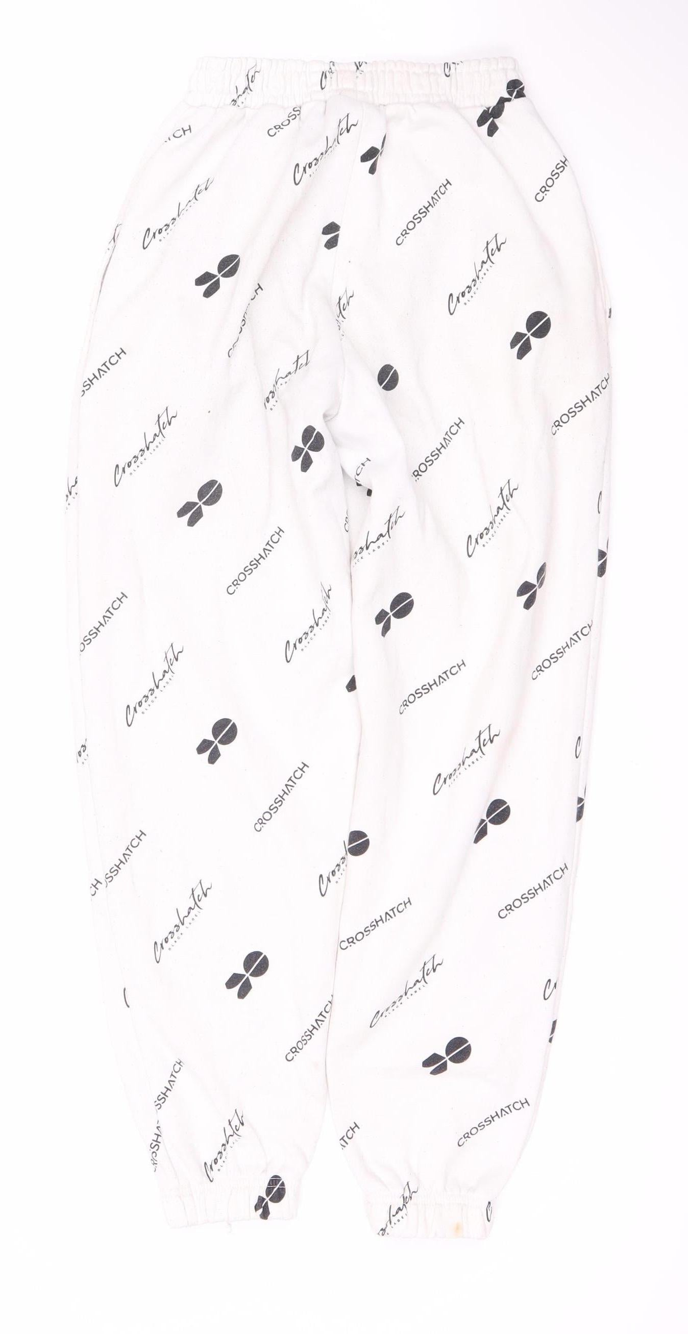Crosshatch Unisex Adults White Trousers XS