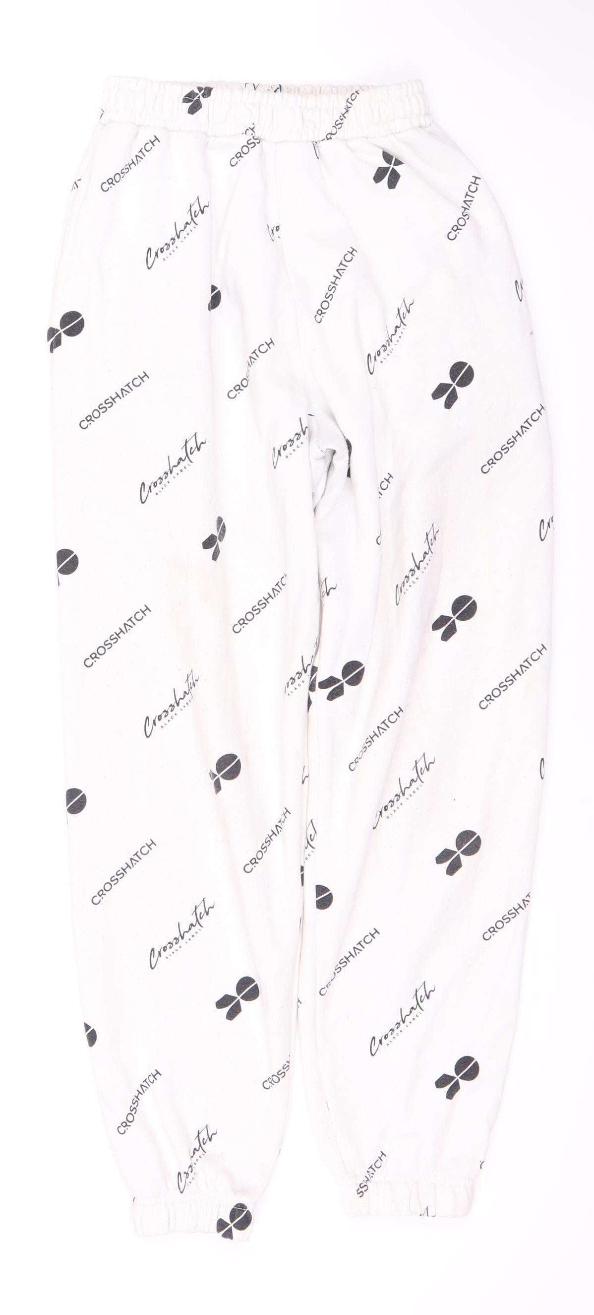 Crosshatch Unisex Adults White Trousers XS