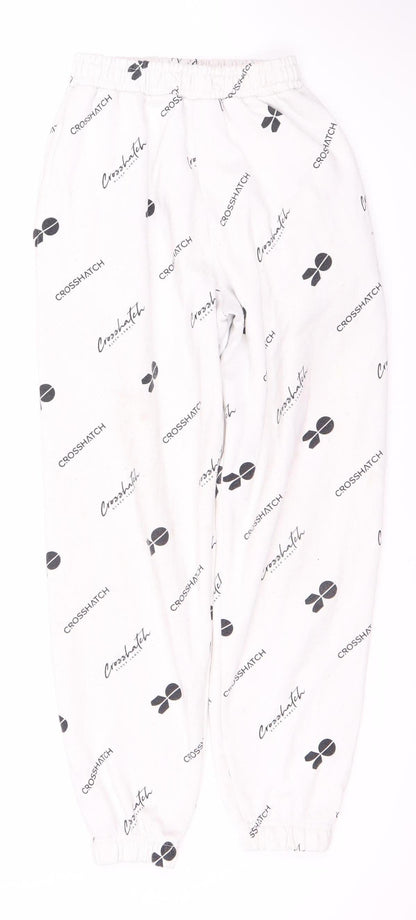 Crosshatch Unisex Adults White Trousers XS
