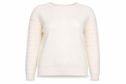Womens UK Size M Isle Ivory Pullover Jumper