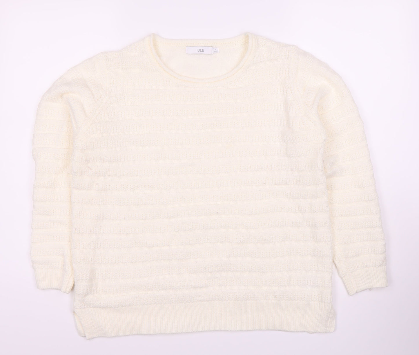 Womens UK Size M Isle Ivory Pullover Jumper