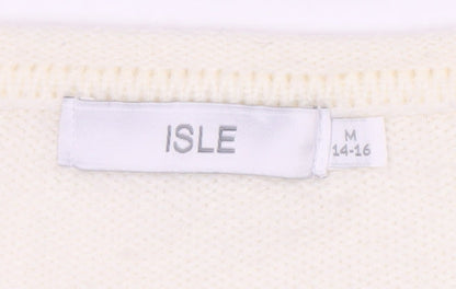 Womens UK Size M Isle Ivory Pullover Jumper