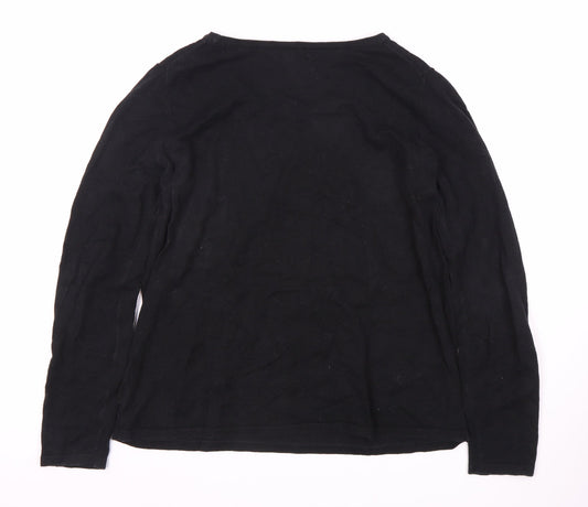 Gap Women's Black M Pullover Jumper - Cheers Graphic