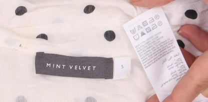 Womens UK Size S Mint Velvet White Basic Blouse