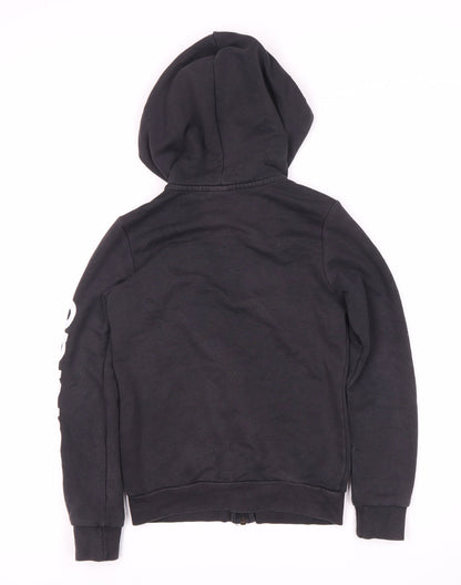 Adidas Boys Black Full Zip Hoodie 9-10 Years
