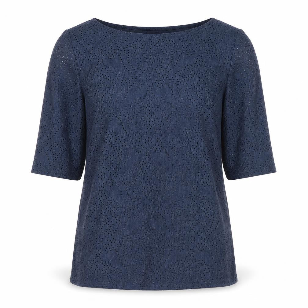 Womens UK Size 8 Lindex Blue Basic Blouse