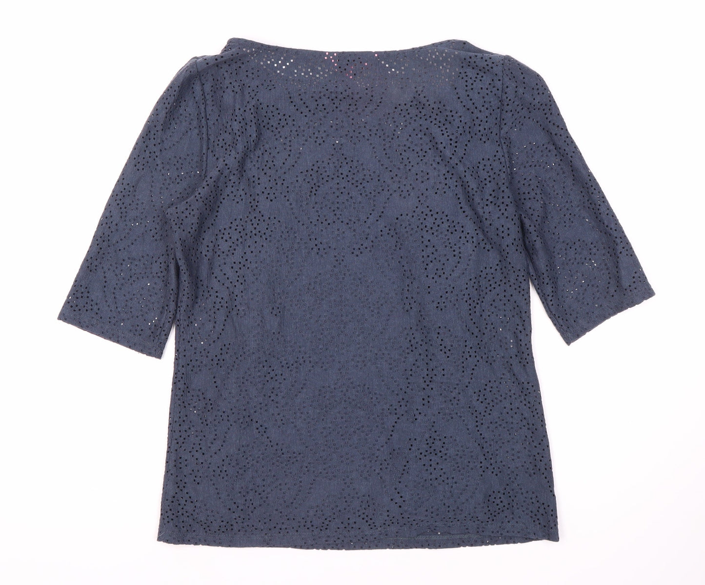Womens UK Size 8 Lindex Blue Basic Blouse