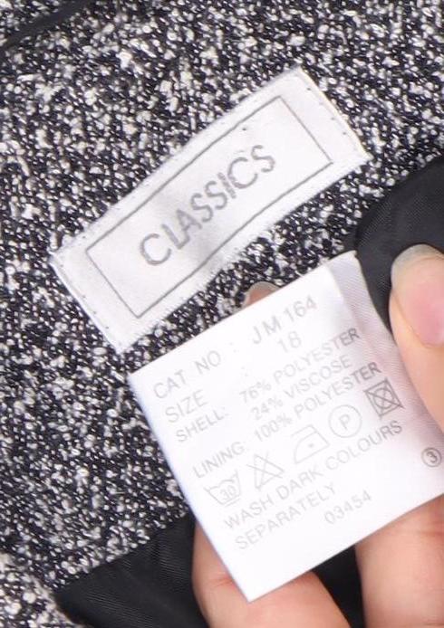 Classics Women's Grey Coat, Size 18