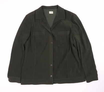 Womens UK Size 16 Viyella Green Basic Jacket