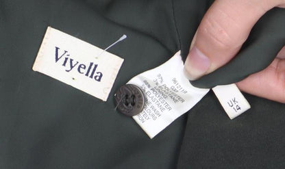 Womens UK Size 16 Viyella Green Basic Jacket