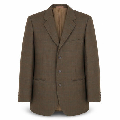 Dunn & Co Men's Brown Plaid Blazer, Size 41R