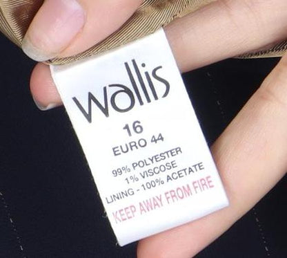 Wallis Women’s Black Pinstripe Blazer Size 16