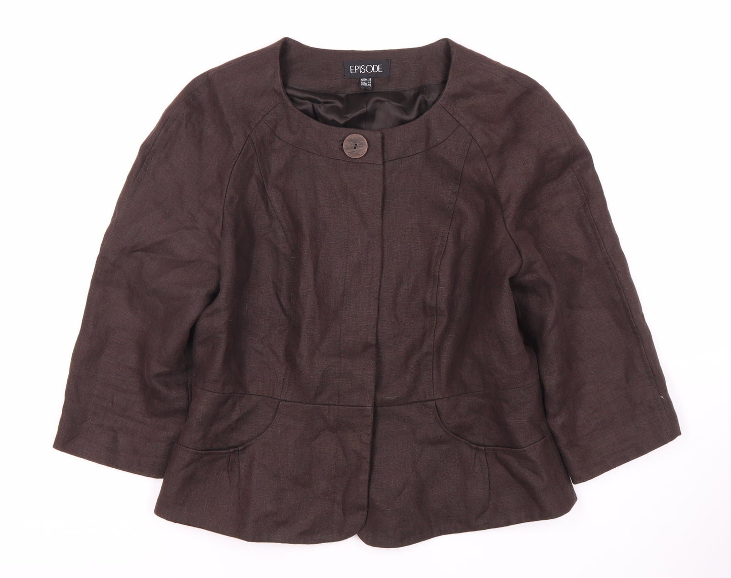 Womens UK Size 12 Episode Regular Brown Blazer