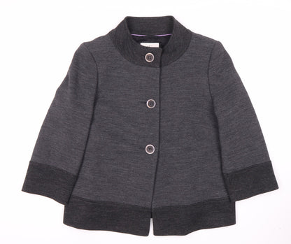 CC Women's Grey Wool Blend Blazer, Classic Fit