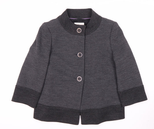 CC Women's Grey Wool Blend Blazer, Classic Fit