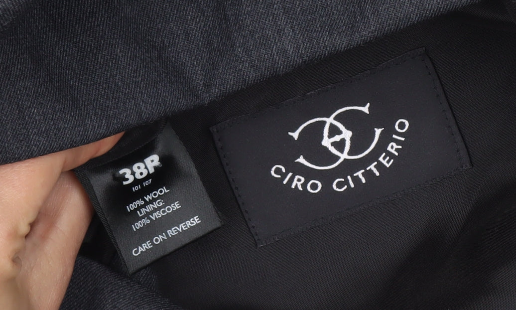 Mens UK Size 38 Ciro Citterio Regular Grey Suit Jacket