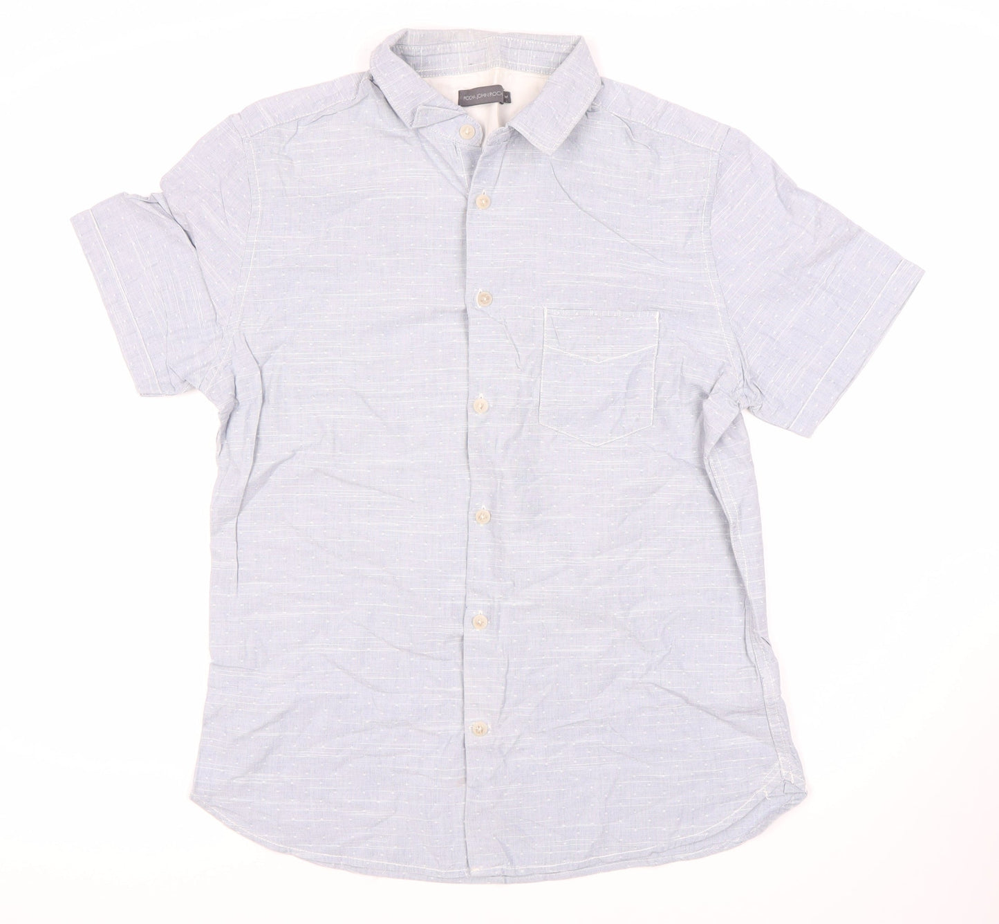ROCHA John Rocha Men's White Button-Up Shirt M