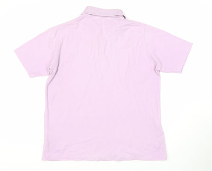 EWM Womens Purple Polo Shirt M, Short Sleeves, Casual