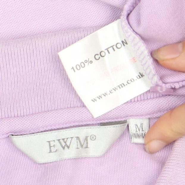 EWM Womens Purple Polo Shirt M, Short Sleeves, Casual