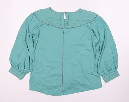 Womens UK Size 12 White Stuff Blue Basic Blouse