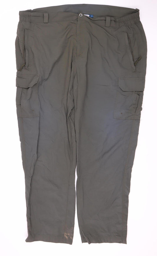 Mountain Warehouse Men's Green Cargo Trousers Size 42